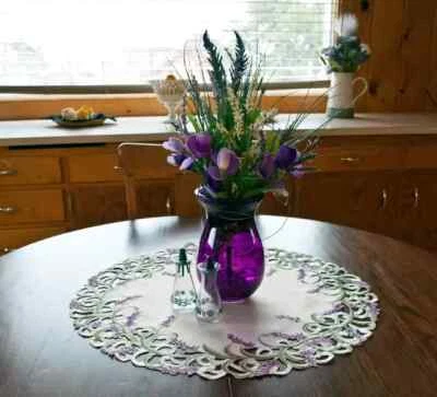 Lavender Lilac Large Doily, Table Topper (23" Round) - Image 1 of 4