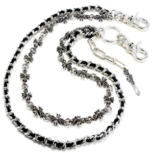 Knife Pendant Combo EMO Biker Keychain Key Jean Wallet Chain (24.5") Silver CS62 - Picture 1 of 6