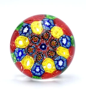 Saint Louis ? Baccarat ? Clichy ? sulfure presse papier millefiori multicolore - Imagen 1 de 4