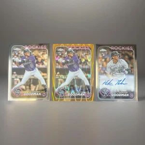 2024 Topps Chrome RC Hunter Goodman #99 Lot - Auto, Gold Wave /50, Base - Bild 1 von 8