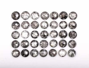 1.0Cts 1.50mm Natural Gray Salt & Pepper Round Rose Cut Diamond Calibrate size - Picture 1 of 5