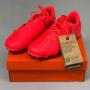 NIKE Kids Cleat Phantom GX II Academy X Haaland FG/MG Sz 2y Bright Crimson/White - Picture 1 of 18