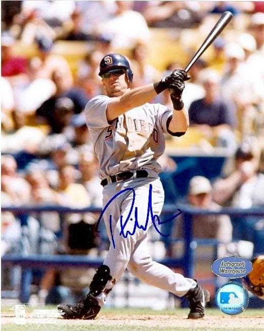 Phil Nevin autographed 8x10 Photo (San Diego Padres) Road Jersey Batting Image - Image 1 of 1