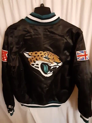 Jacksonville Jaguars Men's Quilt Lined Front Snap Starter Jacket Large or XL - Image 1 of 4