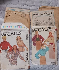 1978- 79 Sexy Career Woman Blouses Sewing Patterns, Sz 12 Complete Cut - Picture 1 of 9