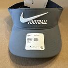 Nike Dri Fit Collegiate Visor Football Gray Adjustable Strapback Cap OSFA NEW