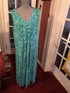 Ladies Nina Leonard Green Patterned Tiered Maxi Dress New With Tags size XL - Picture 1 of 5