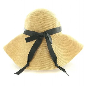 Sombrero de Paja Athenayork Logo Cinta Decoración Marrón Negro/Bb Para Mujer - Imagen 1 de 9