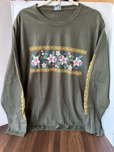 Crazy Shirts Hawaii Damen Langarm Baumwolle olivgrün Pullover XXL EUC - Bild 1 von 9