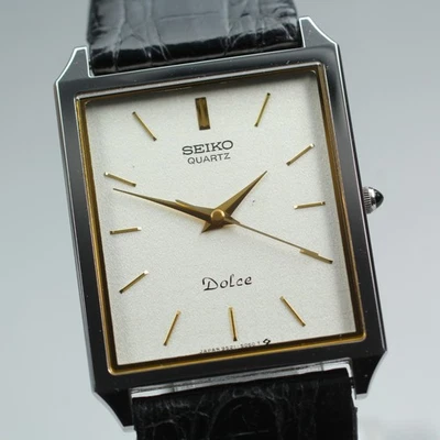 [MINT w/ Case] SEIKO Dolce 9521-5050 Tank Square Quartz Men’s Watch JAPAN - Image 1 of 4