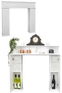 Geheimfach Kaminkonsole mit Stauraum - 107x100 Kaminumrandung Holz Kaminrahmen - Bild 1 von 11