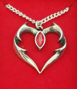 Batheart Pendant by Alchemy Gothic vampire heart ruby goth punk occult alt. - Picture 1 of 9