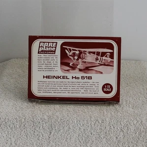 Rareplane Heinkel He 51B 1:72 Vacforms Model Kit Complete Sealed Vintage - Picture 1 of 2