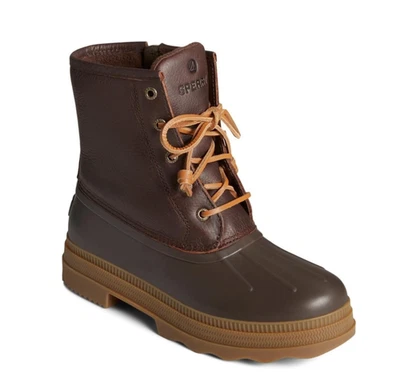 Botas Sperry Saltwater 2.0 Cuero Pato Marrón Oscuro Mujer’s 10 Impermeables Invierno Foto 1 de 4