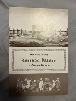 Menú de oficiales vintage de casino Caesars Palace Hotel Las Vegas Nevada Foto 1 de 4