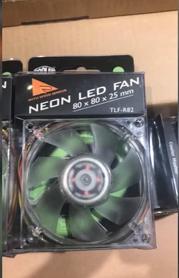 Cooler Master Neon LED 80mm Fan -Green - Image 1 of 2