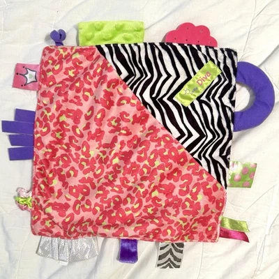 Security Blanket Lovey Kids Preferred Little Diva Lovey Pink Crinkle Knot Tabs - Image 1 of 4