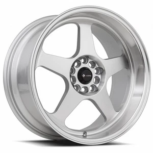 Vors SP1 18x9 5x108 35 Silver Machined Wheels(4) 73.1 18" inch Rims - Picture 1 of 7