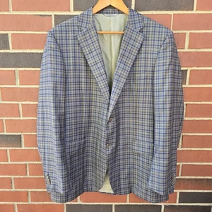 CANALI Karo braun blau 100% Wolle Modell lang 13290 US 46 L italienisch 56 - Bild 1 von 11