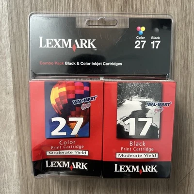 Lexmark 17 27 Black Tri-Color Standard Yield Ink Cartridge 2 Pack Combo Sealed - Image 1 of 4