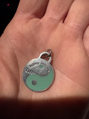РЕДКАЯ подвеска Return to Tiffany & Co. Инь Ян синяя эмаль серебро 925 пробы - Изображение 1 из 4