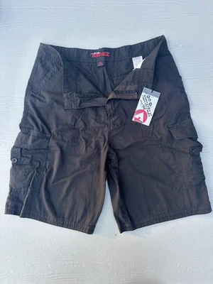 Pantalones Cortos Carga Air Walk Talla 34 Negros 100% Algodón 8 Bolsillos Foto 1 de 4