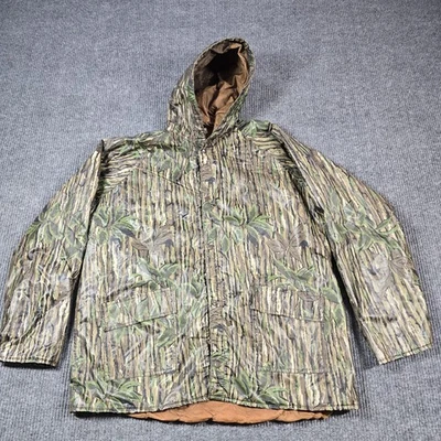 Chaqueta Abrigo de Lluvia Camuflaje Para Hombres XL Realtree PVC Nylon A Presión Con Capucha Exterior Camuflaje Foto 1 de 4
