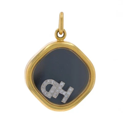 Chopard Initial Letter Diamond Pendant - Yellow Gold 18k Floating DH HD Monogram - Image 1 of 4
