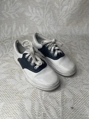 Kids Keds Leather White and Black Sneakers (saddle shoes) size 1S - Image 1 of 4