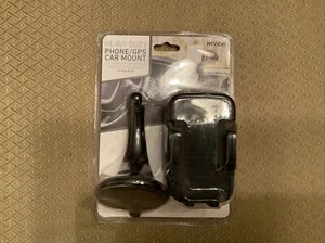 Heavy Duty Phone/GPS Car Mount - BRAND NEW (Black) Super Easy Install Soft Grab - Picture 1 of 2
