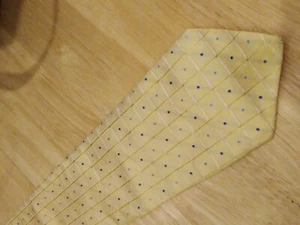 Men's Hilditch And Key Yellow Tie Geometric Dots - Picture 1 of 4