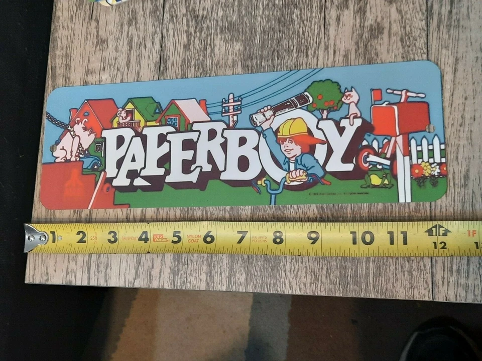 Paperboy Classic Arcade Marquee Banner 4x12 Metal Wall Sign - Image 1 of 1