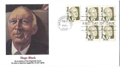5 '86-'89 FDCs Hugo Black, Belva Lockwood, Julia Howe, Bill Cody,Philip Randolph - Image 1 of 4