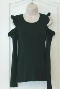 IZ Byer Long Slv Cold Shoulder Sweater Forest Green Women's JR Sz M NWT MSRP$48 - Picture 1 of 3