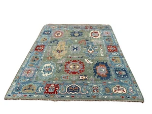 New L.Green Genuine Hand Knotted Turkish Oushak Geometric Area Rug 10’2x13’9”,#8 - Picture 1 of 12