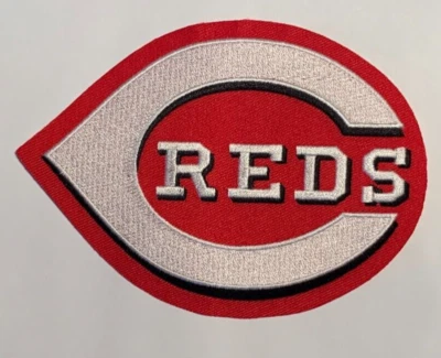 Reds patch Cincinnati reds logo sleeve reds jersey patch emblem  5" wide iron on - Image 1 of 4