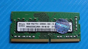Dell 5520 SK Hynix 16GB 1Rx8 PC4-3200AA SO-DIMM Memory RAM HMAA2GS6CJR8N-XN - Afbeelding 1 van 2