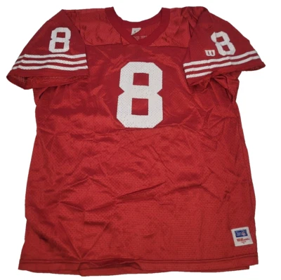 复古 Wilson Steve Young 旧金山 49 人队 NFL 红色球衣 青少年 XL 码 — 第 1/4 张图片