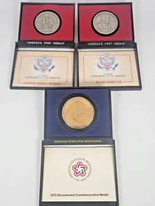 Lote de 3: Primeras medallas de Estados Unidos Lee y Morgan, 1972 Bicentenario Washington - Imagen 1 de 6