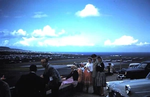 Orig Slide, June 1961 - Lots of Military Airplanes / Vintage Cars / People - Picture 1 of 1