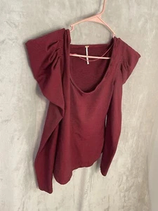 Free People Top Small S/P Langarm Hammelbein Bluse Cottagecore Boho Y2K - Bild 1 von 15