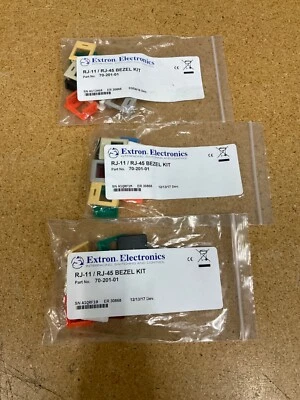 Lot of 3 Extron 70-201-01 RJ-11 / RJ-45 Bezel Kits - Image 1 of 3