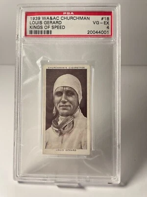 1939 Churchman's Kings of Speed - #18 Louis Gerard PSA 4 - Image 1 of 2