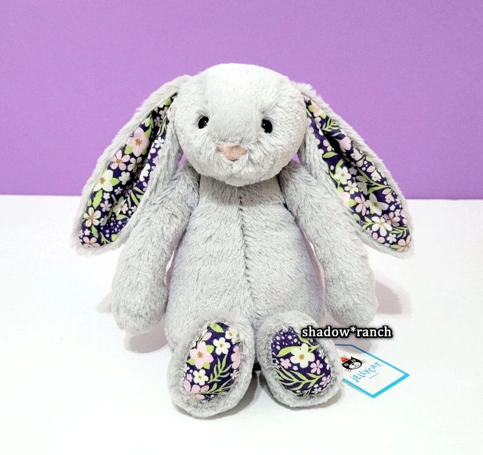 AUTHENTIC Jellycat Bundle BLOSSOM SILVER BUNNY BLOOM-Medium&Small-With Tags