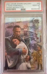 Star Wars Galaxy 2021 A Sad Farewell Prism Refractor PSA 10 09/75 #63 Very RARE - Bild 1 von 3