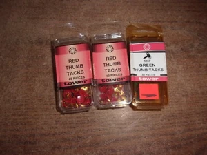 Tower MFG CO. Thumbtacks 80 Stück rot 40 Stück grün - Bild 1 von 2