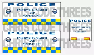 Code 3 Adhesive Vinyl Decals Suit 1/76 Oxford Diecast Ford Cargo - Police Divers - Picture 1 of 1