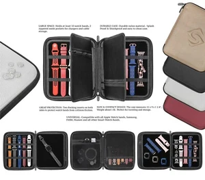 Funda de viaje/almacenamiento con correa para Apple Watch, almacena más de 10 bandas - Imagen 1 de 11