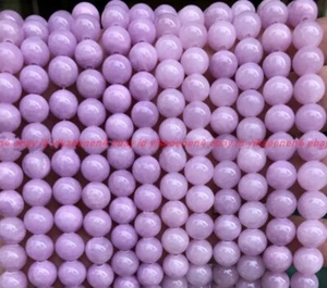 6/8/10mm Natural Purple Kunzite Crystal Round Gemstone Loose Beads 15" Strand - Picture 1 of 12
