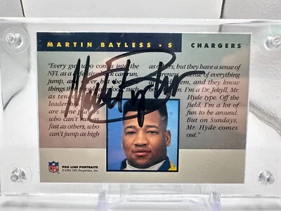 1991 Pro Line Portraits Auto Martin Bayless Auto Autograph - Image 1 of 2